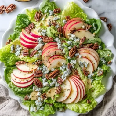 Apple Pecan Salad featuring fresh apples, pecans, and blue cheese