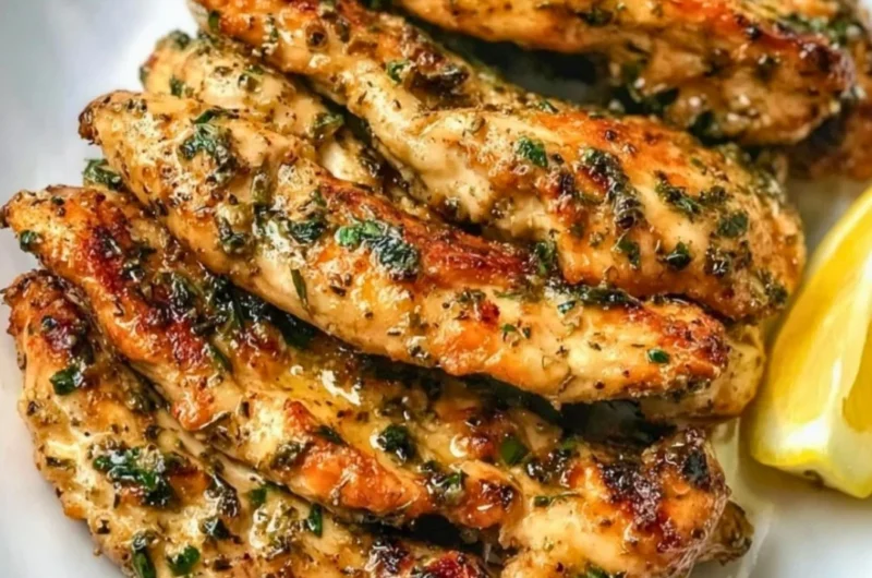 Crispy Greek chicken tenders served with a side of dipping sauce