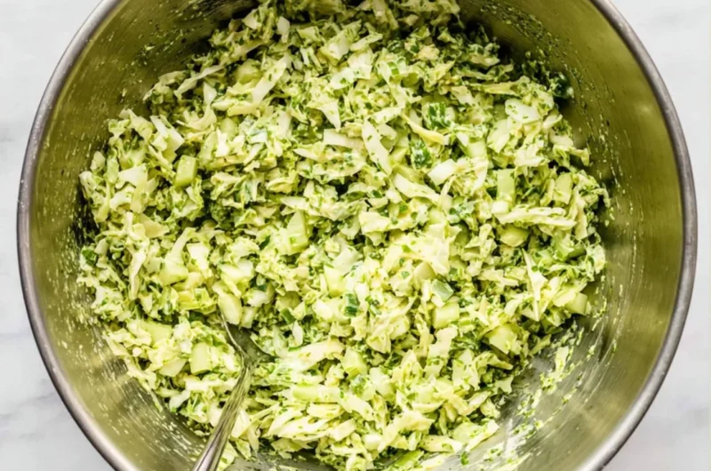 Fresh Green Goddess Cabbage Salad with vibrant colors and ingredients