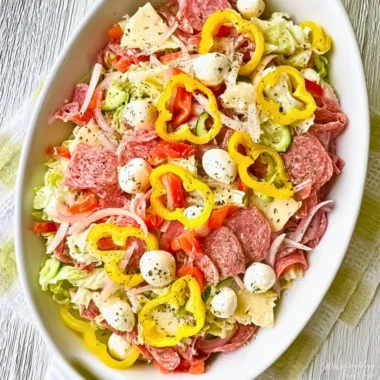 Delicious Italian Sub Salad presented in two unique styles with fresh ingredients.