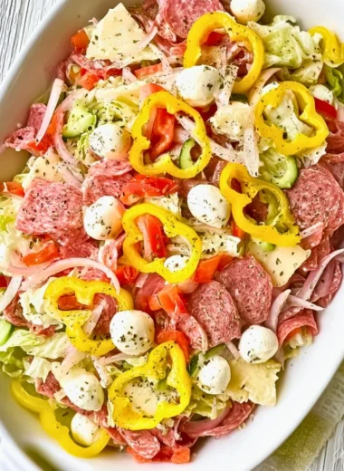 Delicious Italian Sub Salad presented in two unique styles with fresh ingredients.
