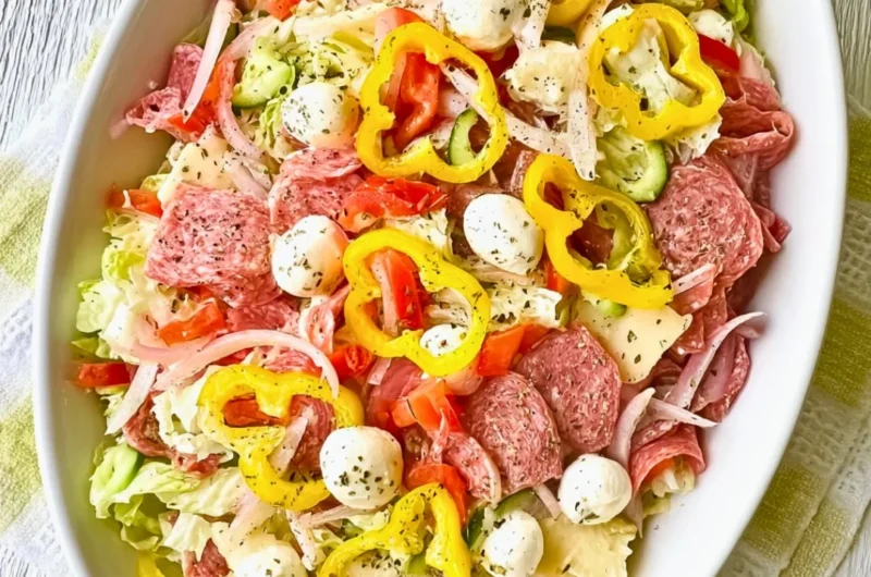 Delicious Italian Sub Salad presented in two unique styles with fresh ingredients.