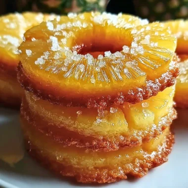 Pineapple Upside Down Sugar Cookies topped with caramelized pineapple and cherries