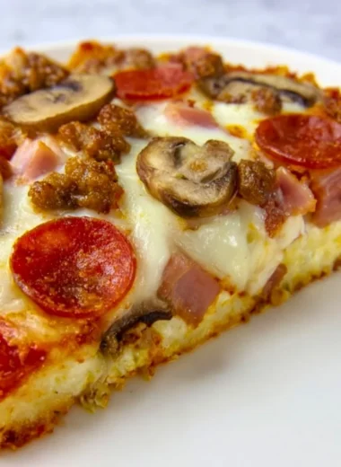 Delicious crust pizza served at Where's The Crust Pizza restaurant.