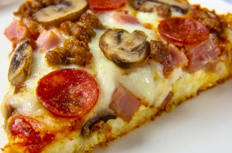 Delicious crust pizza served at Where's The Crust Pizza restaurant.