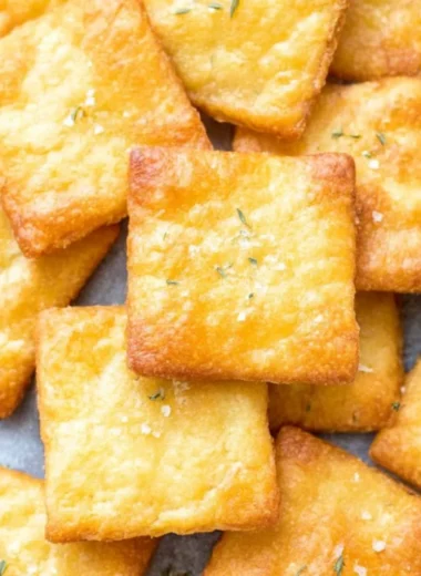 Two ingredient keto crackers recipe for a low-carb snack