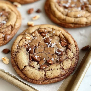 Delicious Brown Butter Coffee Toffee Cookies on a plate