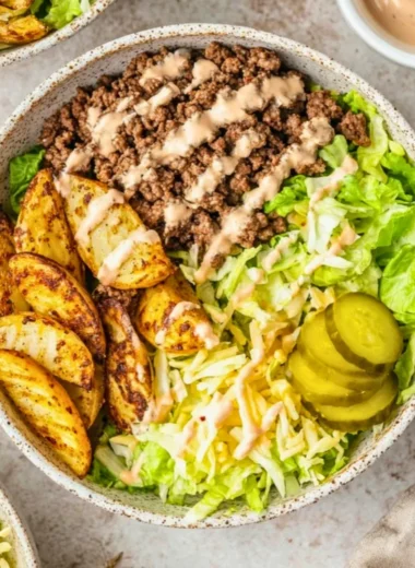 Delicious burger bowls served with fresh ingredients and bold flavors.