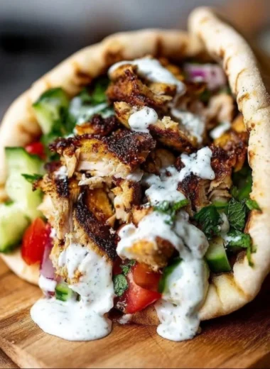 Delicious Chicken Shawarma served with creamy garlic sauce
