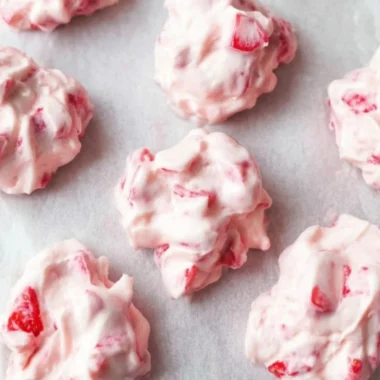 Delicious chocolate strawberry yogurt clusters ready to be enjoyed