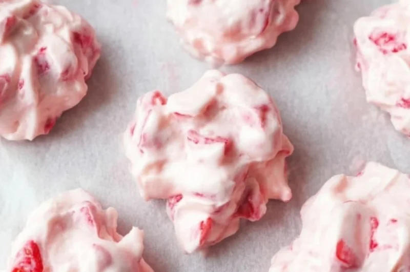 Delicious chocolate strawberry yogurt clusters ready to be enjoyed
