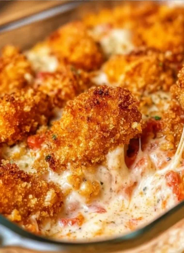 Cottage Cheese Chicken Parm Bowl topped with marinara sauce and cheese