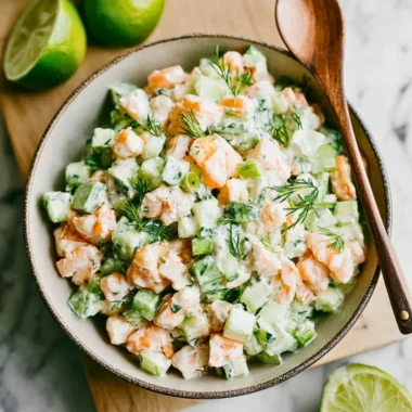Fresh Cucumber Shrimp Salad with vibrant vegetables and shrimp