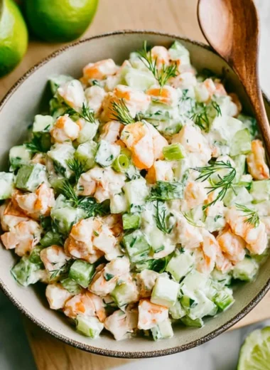 Fresh Cucumber Shrimp Salad with vibrant vegetables and shrimp