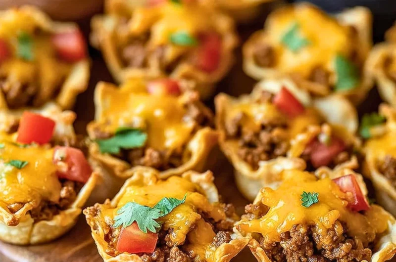 Delicious taco ranch bites served as a tasty snack or appetizer.