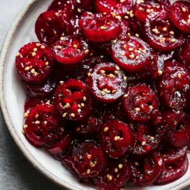 Cranberry Jalapeño Cowboy Candy in a jar, showcasing vibrant colors and textures