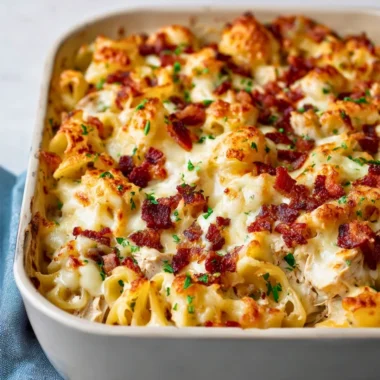 Delicious Crazy Good Casserole served in a baking dish