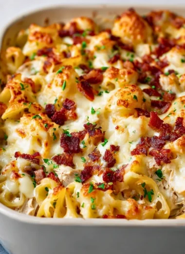 Delicious Crazy Good Casserole served in a baking dish