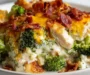 Creamy Low Carb Chicken Casserole with Broccoli and Bacon