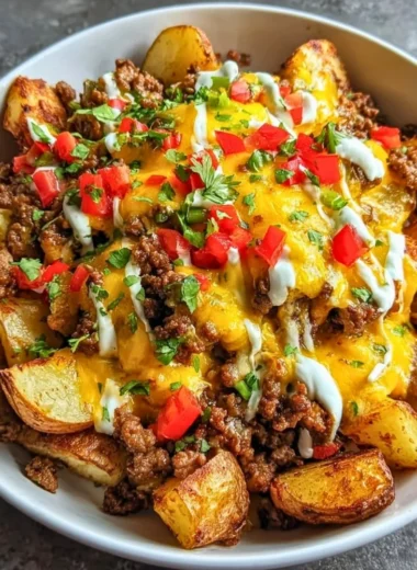 Delicious Loaded Southwest Potato Bowls topped with fresh ingredients.
