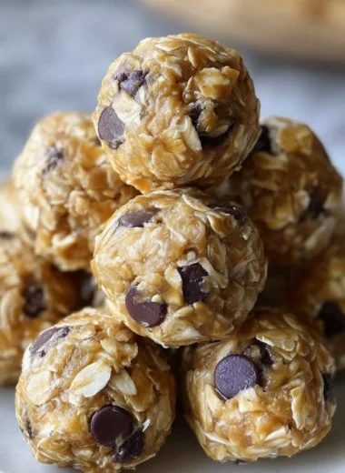 Delicious no-bake peanut butter energy bites on a white plate