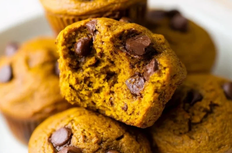 Delicious pumpkin protein muffins baked fresh for a healthy snack