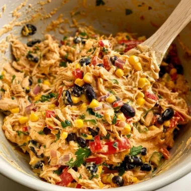 Colorful Southwestern Chicken Salad with fresh ingredients and vibrant toppings