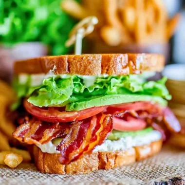Delicious BLT sandwich with crispy bacon, lettuce, and tomatoes on toast