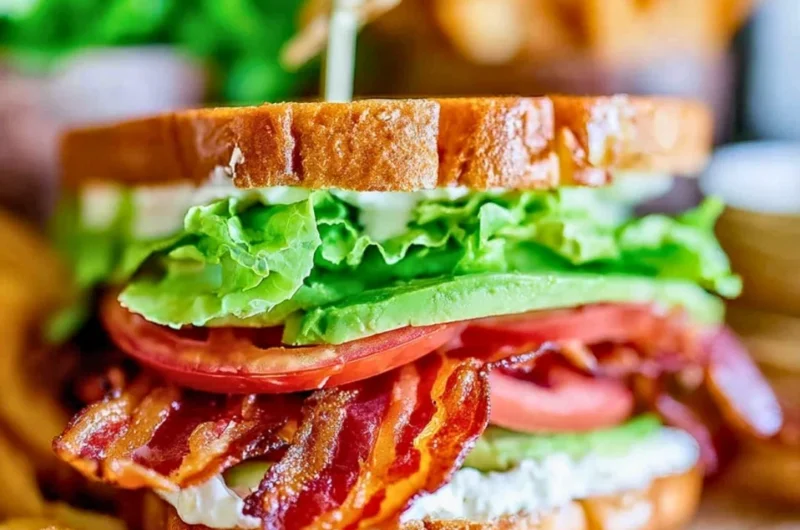 Delicious BLT sandwich with crispy bacon, lettuce, and tomatoes on toast