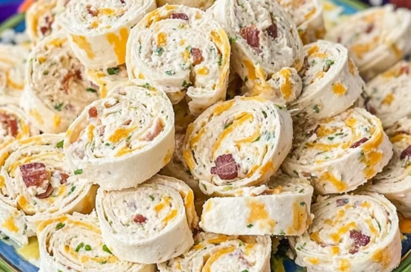 Bacon Ranch Pinwheels: Easy appetizer recipe with creamy ranch and crispy bacon.