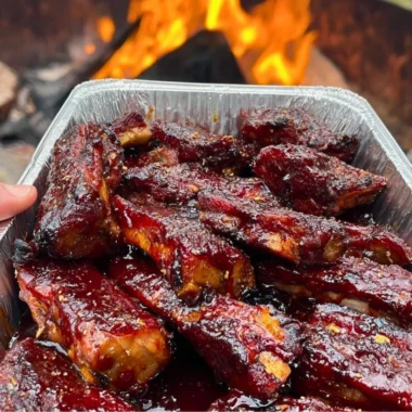 Delicious BBQ ribs cooked to perfection with a smoky glaze