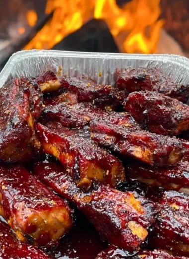 Delicious BBQ ribs cooked to perfection with a smoky glaze