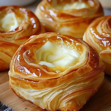 Delicious Cheese Danish Delight with creamy cheese filling on a flaky pastry