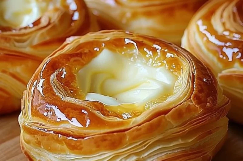 Delicious Cheese Danish Delight with creamy cheese filling on a flaky pastry