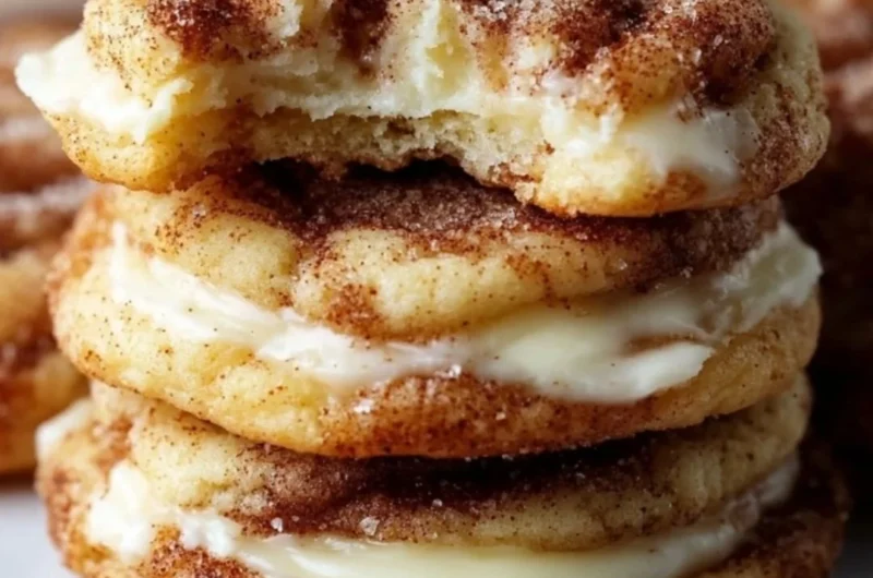 Delicious cinnamon roll cheesecake cookies on a plate