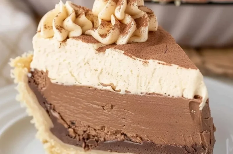 Costco Peanut Butter Chocolate Cream Pie, a delicious chocolate and peanut butter dessert.
