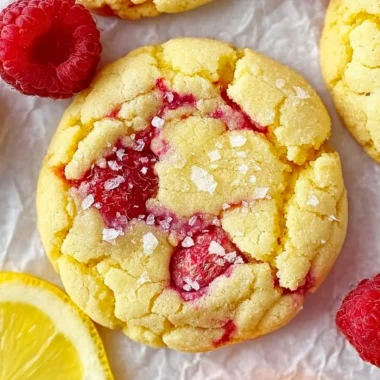Delicious lemon raspberry cookies with a vibrant flavor and fresh fruit garnish