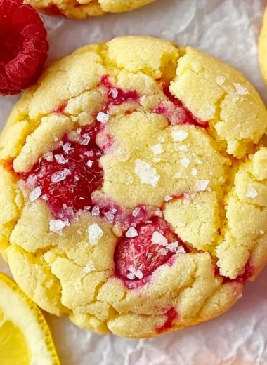 Delicious lemon raspberry cookies with a vibrant flavor and fresh fruit garnish