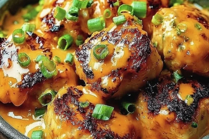 Delicious low carb Bang Bang Chicken served with fresh vegetables