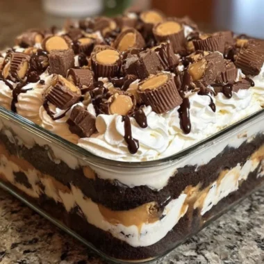 Delicious no-bake chocolate peanut butter mousse dessert in a glass.