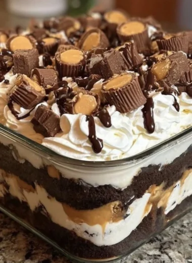 Delicious no-bake chocolate peanut butter mousse dessert in a glass.
