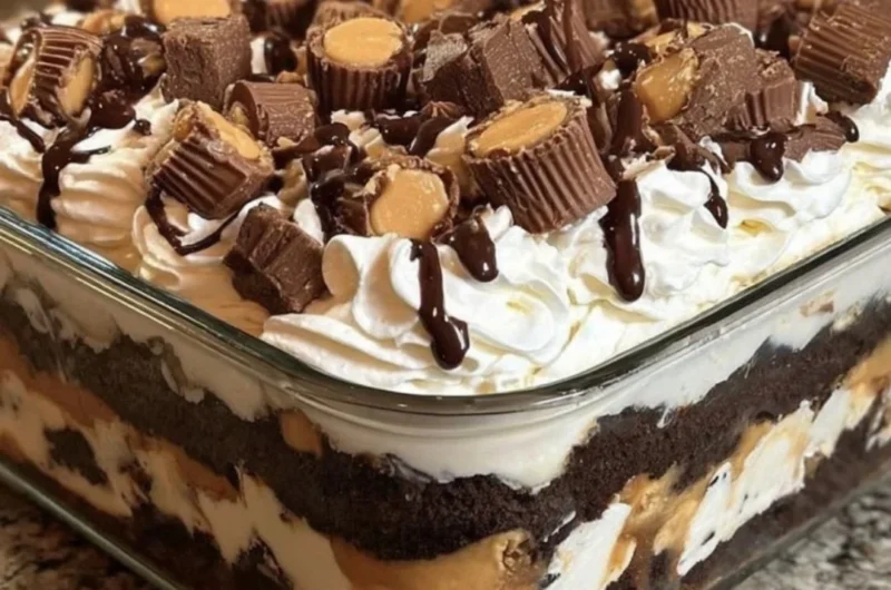 Delicious no-bake chocolate peanut butter mousse dessert in a glass.