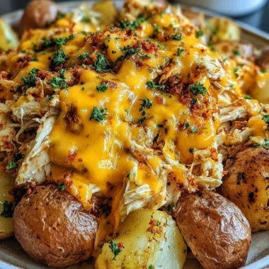 Slow Cooker Cheesy Ranch Chicken and Potatoes dish served warm